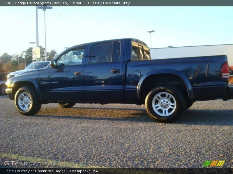 Patriot Blue Pearl / Dark Slate Gray 2002 Dodge Dakota Sport Quad Cab