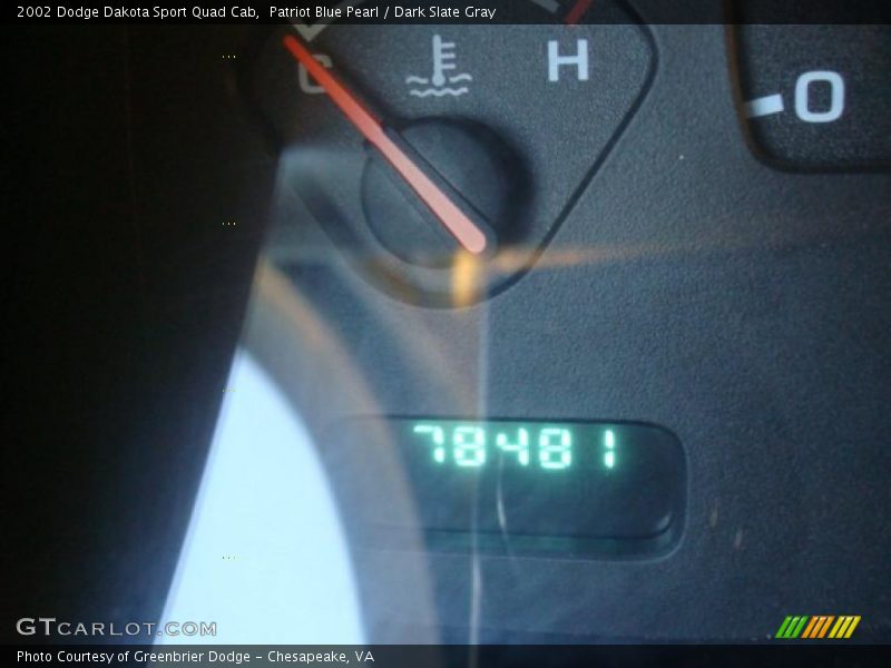 Patriot Blue Pearl / Dark Slate Gray 2002 Dodge Dakota Sport Quad Cab