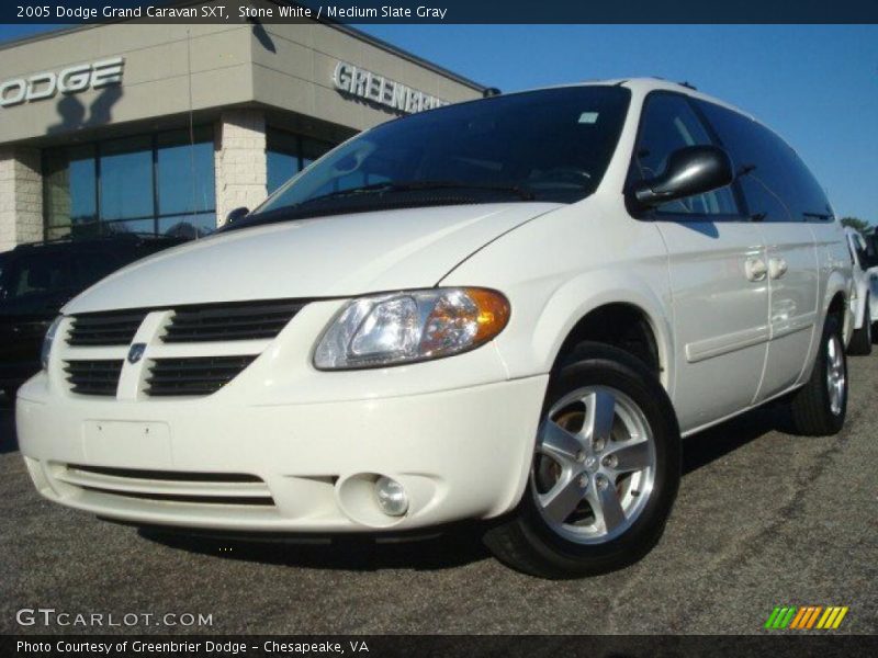 Stone White / Medium Slate Gray 2005 Dodge Grand Caravan SXT