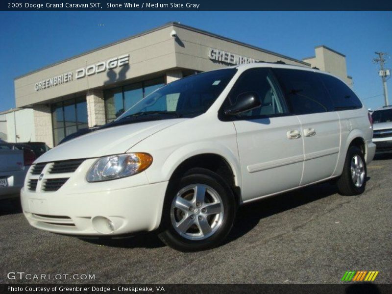 Stone White / Medium Slate Gray 2005 Dodge Grand Caravan SXT