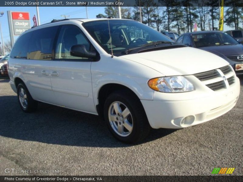 Stone White / Medium Slate Gray 2005 Dodge Grand Caravan SXT