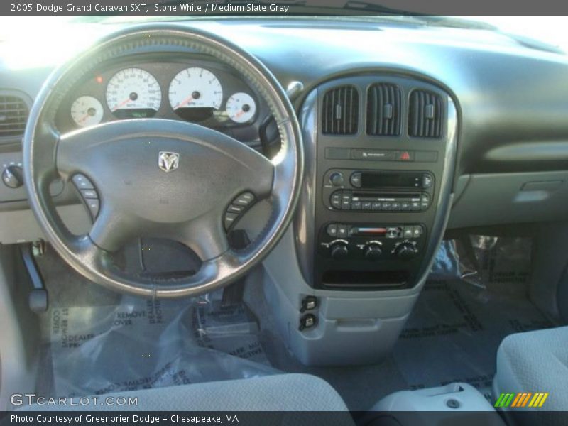 Stone White / Medium Slate Gray 2005 Dodge Grand Caravan SXT