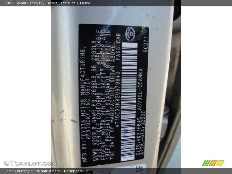 Desert Sand Mica / Taupe 2005 Toyota Camry LE