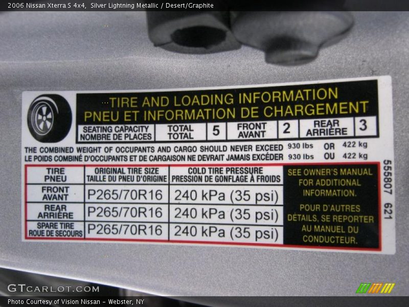 Silver Lightning Metallic / Desert/Graphite 2006 Nissan Xterra S 4x4