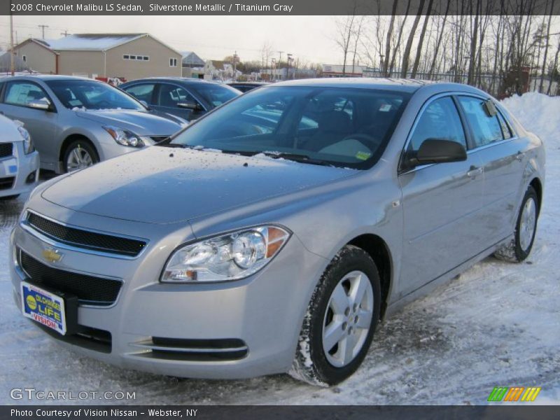 Silverstone Metallic / Titanium Gray 2008 Chevrolet Malibu LS Sedan