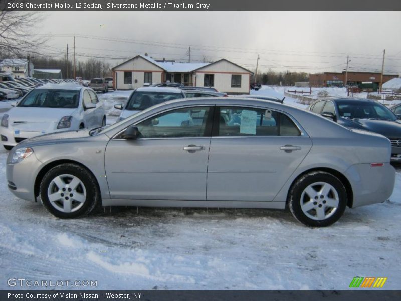 Silverstone Metallic / Titanium Gray 2008 Chevrolet Malibu LS Sedan