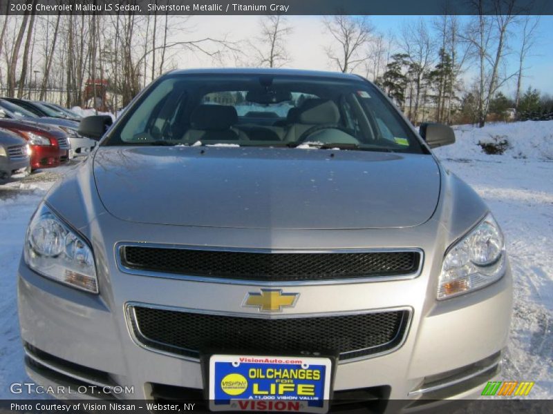 Silverstone Metallic / Titanium Gray 2008 Chevrolet Malibu LS Sedan