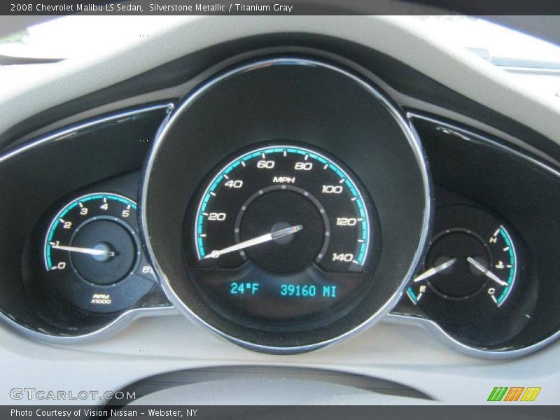 Silverstone Metallic / Titanium Gray 2008 Chevrolet Malibu LS Sedan