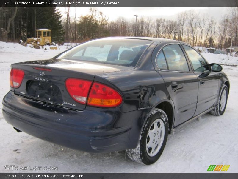 Midnight Blue Metallic / Pewter 2001 Oldsmobile Alero GX Sedan