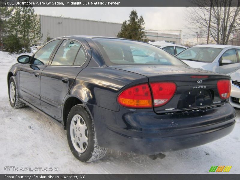 Midnight Blue Metallic / Pewter 2001 Oldsmobile Alero GX Sedan