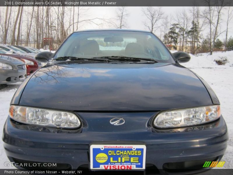 Midnight Blue Metallic / Pewter 2001 Oldsmobile Alero GX Sedan