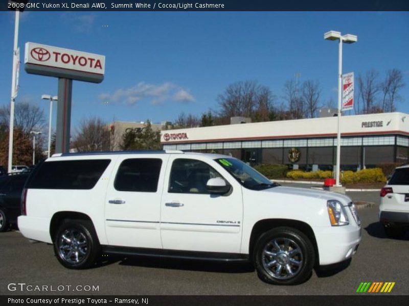 Summit White / Cocoa/Light Cashmere 2008 GMC Yukon XL Denali AWD