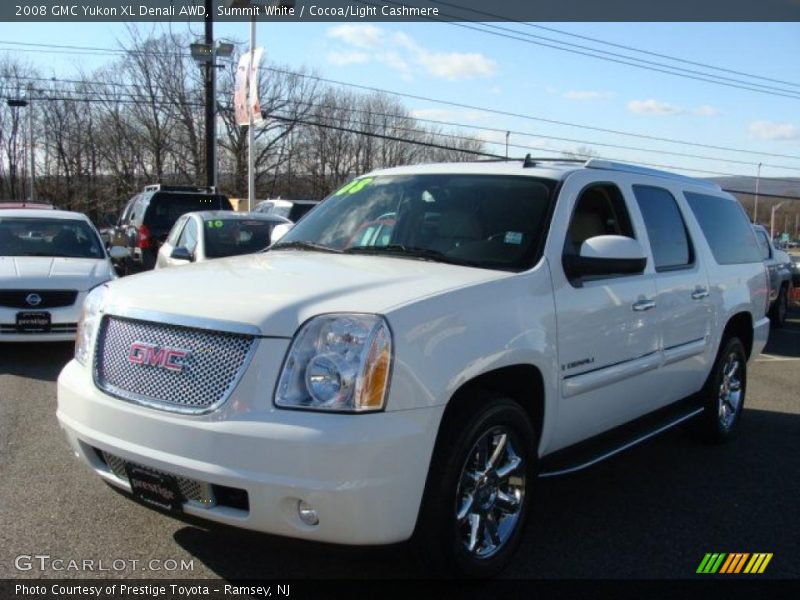 Summit White / Cocoa/Light Cashmere 2008 GMC Yukon XL Denali AWD