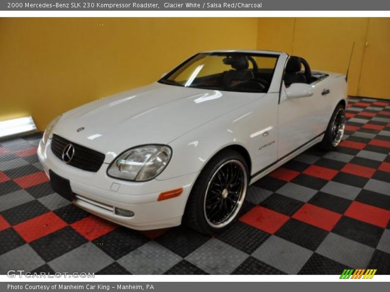 Glacier White / Salsa Red/Charcoal 2000 Mercedes-Benz SLK 230 Kompressor Roadster