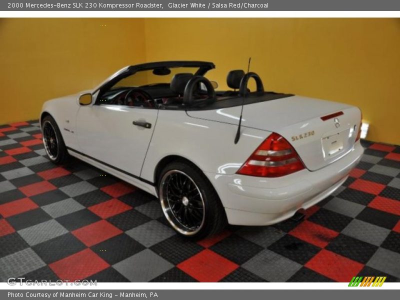 Glacier White / Salsa Red/Charcoal 2000 Mercedes-Benz SLK 230 Kompressor Roadster