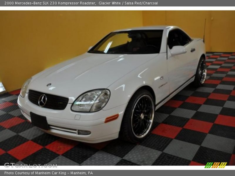 Glacier White / Salsa Red/Charcoal 2000 Mercedes-Benz SLK 230 Kompressor Roadster
