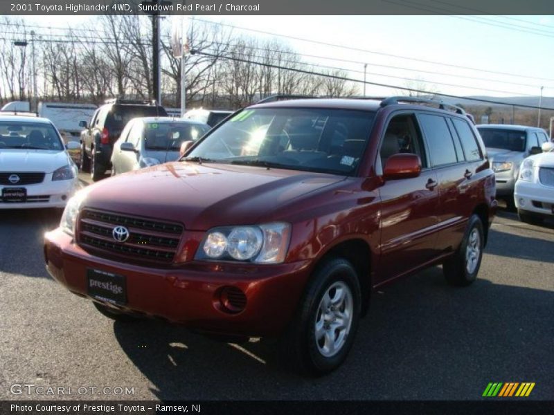 Sundown Red Pearl / Charcoal 2001 Toyota Highlander 4WD