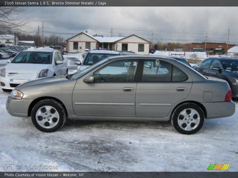 Bronze Shimmer Metallic / Sage 2006 Nissan Sentra 1.8 S