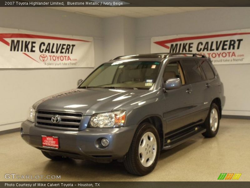 Bluestone Metallic / Ivory Beige 2007 Toyota Highlander Limited