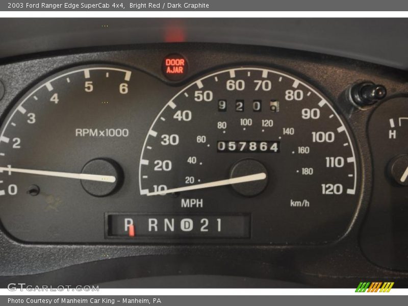 Bright Red / Dark Graphite 2003 Ford Ranger Edge SuperCab 4x4