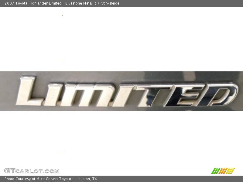 Bluestone Metallic / Ivory Beige 2007 Toyota Highlander Limited
