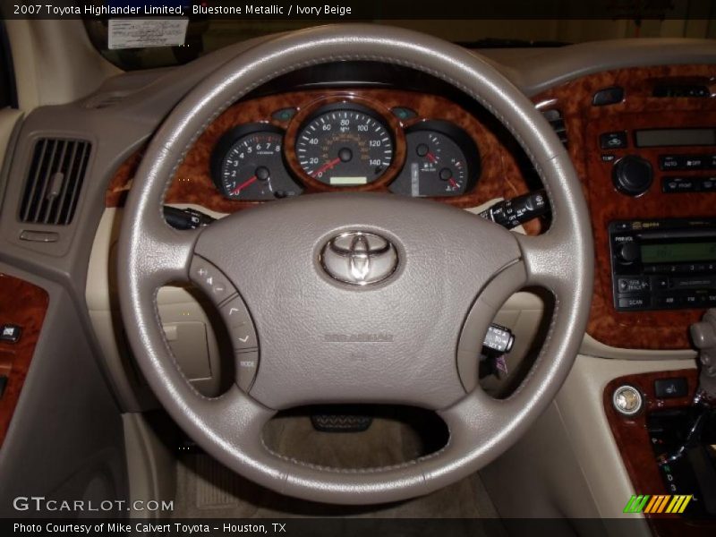 Bluestone Metallic / Ivory Beige 2007 Toyota Highlander Limited