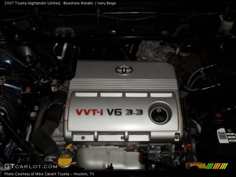 Bluestone Metallic / Ivory Beige 2007 Toyota Highlander Limited