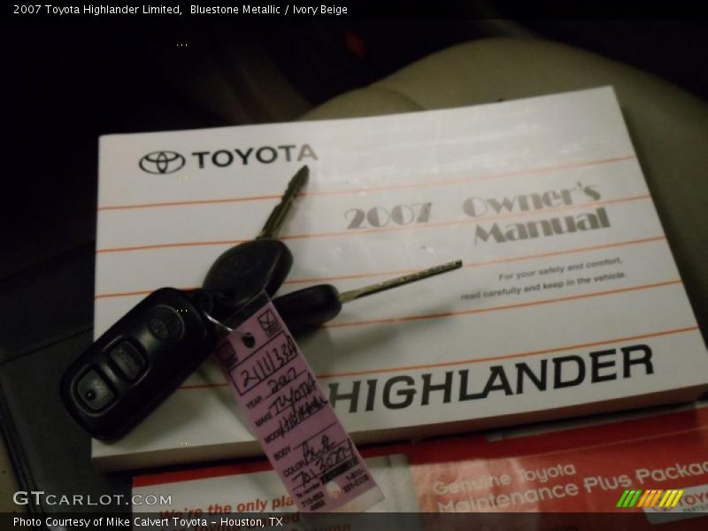 Bluestone Metallic / Ivory Beige 2007 Toyota Highlander Limited
