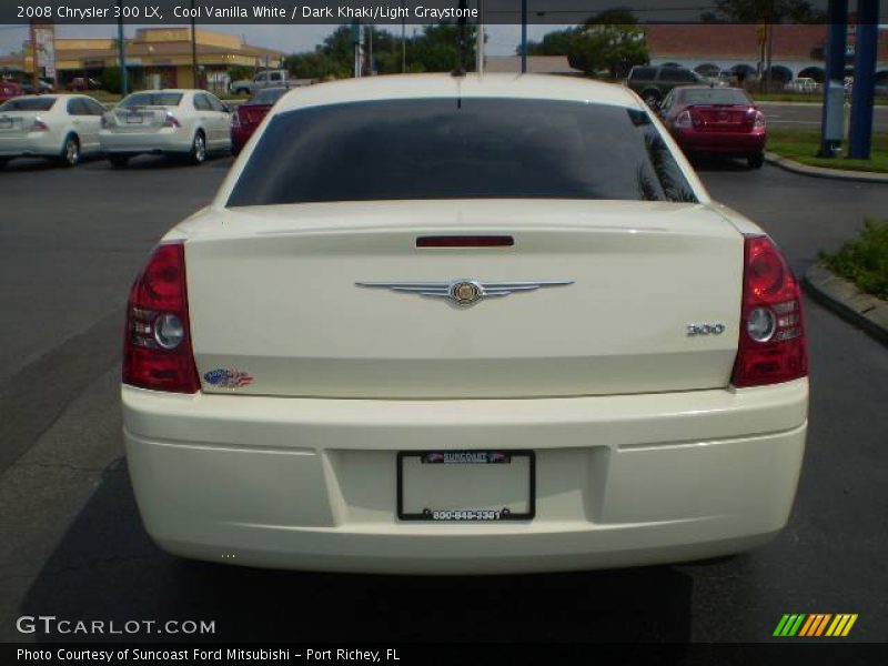 Cool Vanilla White / Dark Khaki/Light Graystone 2008 Chrysler 300 LX