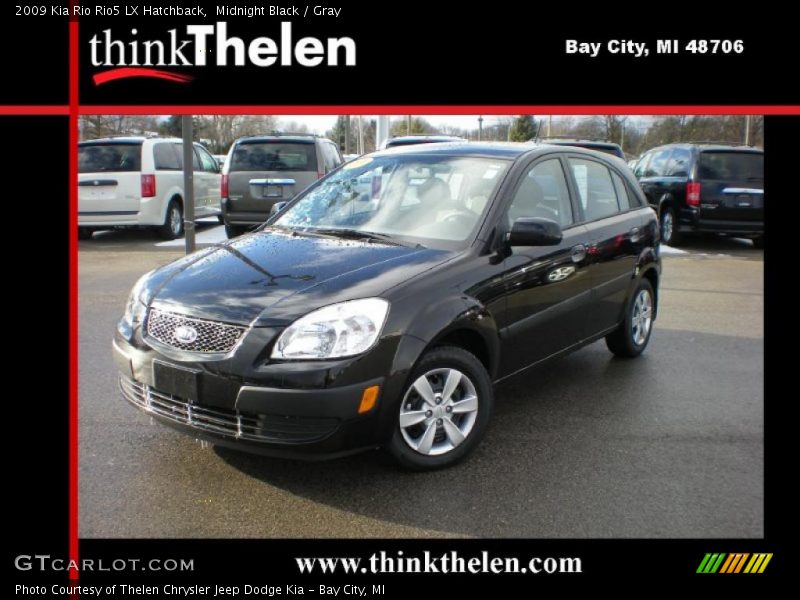 Midnight Black / Gray 2009 Kia Rio Rio5 LX Hatchback