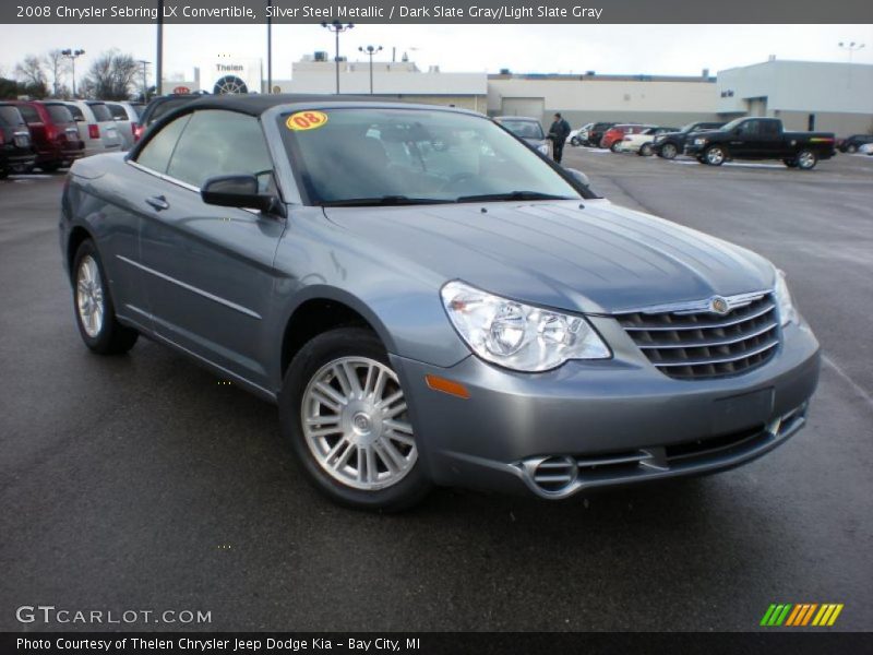 Silver Steel Metallic / Dark Slate Gray/Light Slate Gray 2008 Chrysler Sebring LX Convertible
