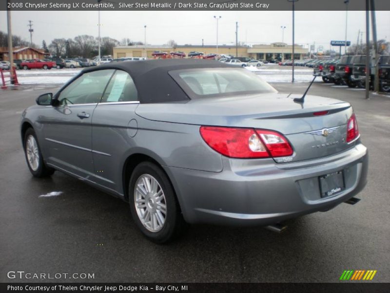 Silver Steel Metallic / Dark Slate Gray/Light Slate Gray 2008 Chrysler Sebring LX Convertible