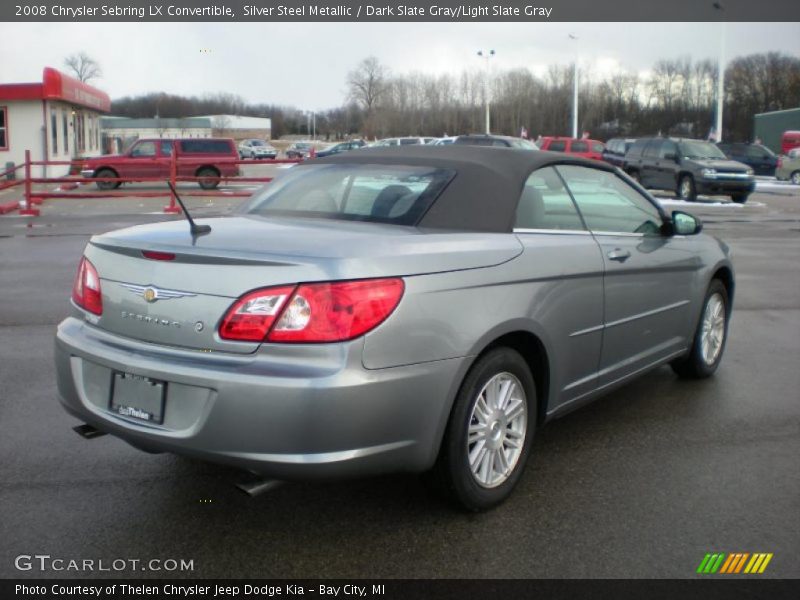 Silver Steel Metallic / Dark Slate Gray/Light Slate Gray 2008 Chrysler Sebring LX Convertible