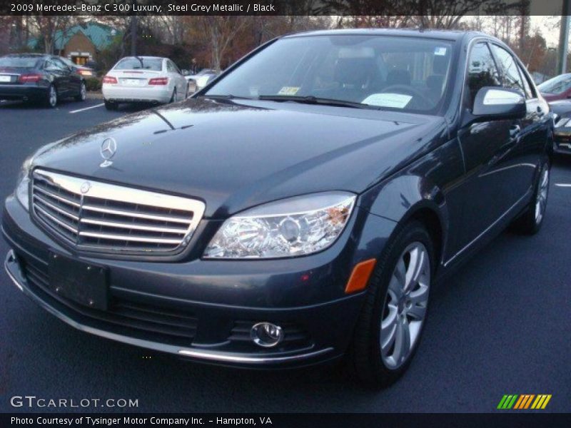 Steel Grey Metallic / Black 2009 Mercedes-Benz C 300 Luxury