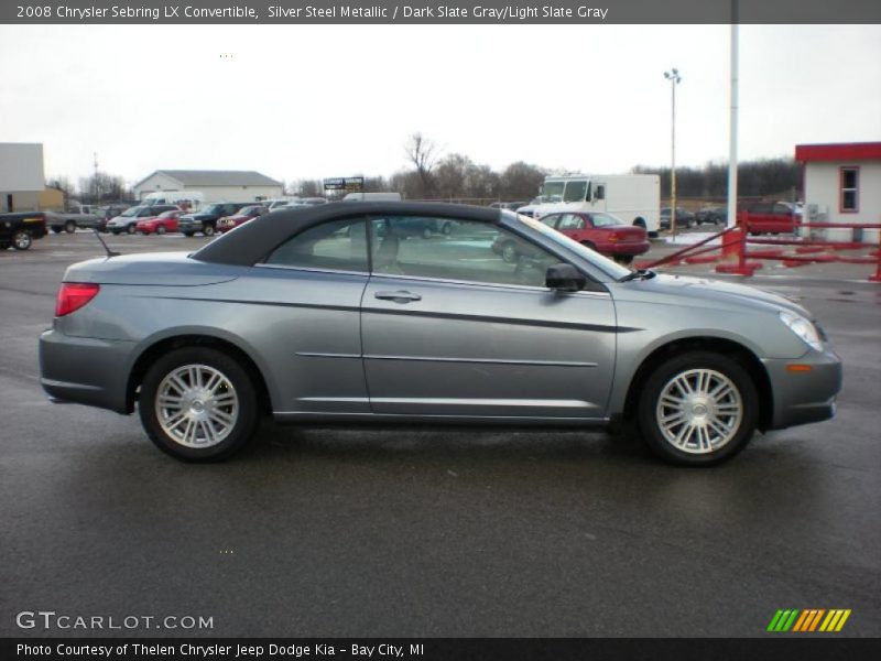 Silver Steel Metallic / Dark Slate Gray/Light Slate Gray 2008 Chrysler Sebring LX Convertible