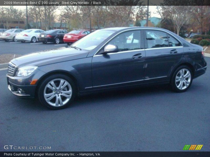 Steel Grey Metallic / Black 2009 Mercedes-Benz C 300 Luxury