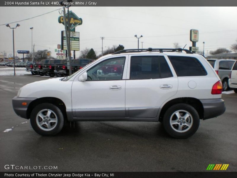 Nordic White / Gray 2004 Hyundai Santa Fe LX 4WD