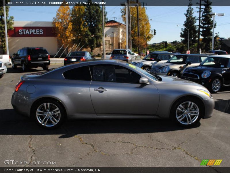 Platinum Graphite Gray / Graphite 2008 Infiniti G 37 Coupe