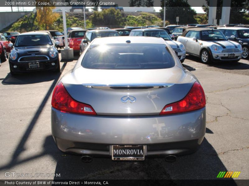 Platinum Graphite Gray / Graphite 2008 Infiniti G 37 Coupe