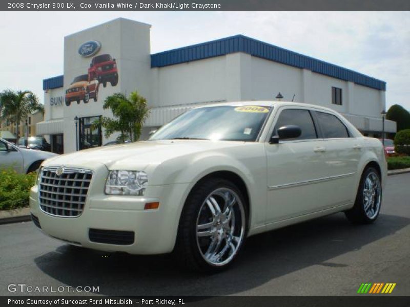Cool Vanilla White / Dark Khaki/Light Graystone 2008 Chrysler 300 LX
