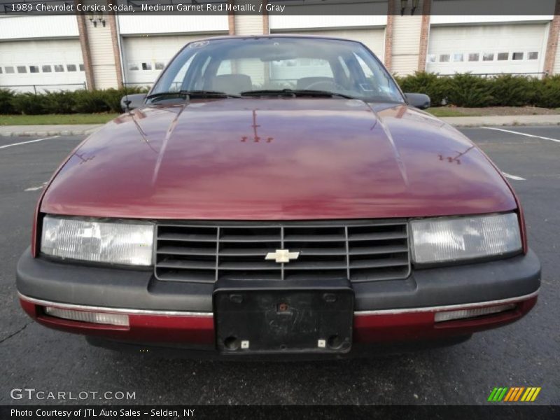 Medium Garnet Red Metallic / Gray 1989 Chevrolet Corsica Sedan