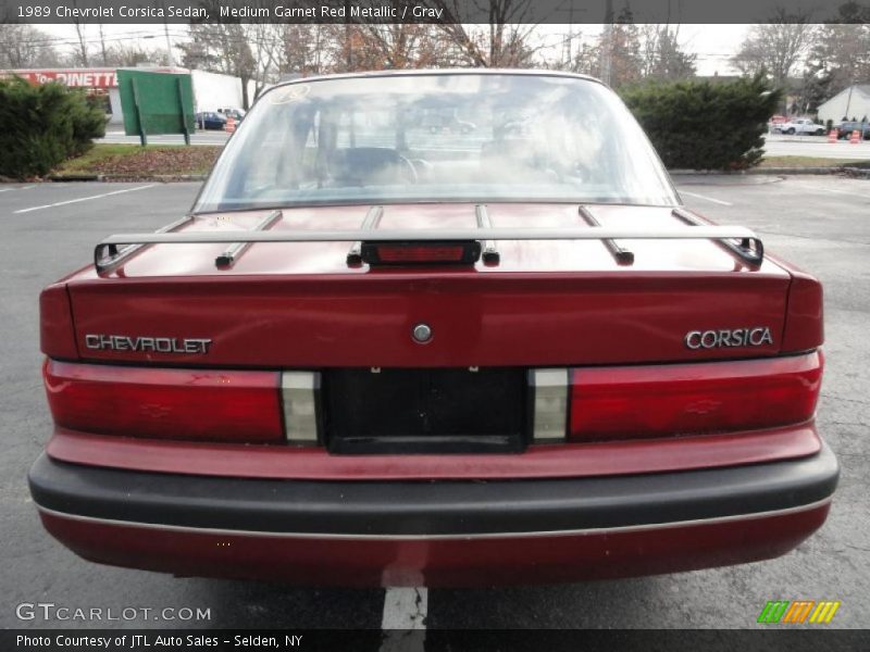 Medium Garnet Red Metallic / Gray 1989 Chevrolet Corsica Sedan