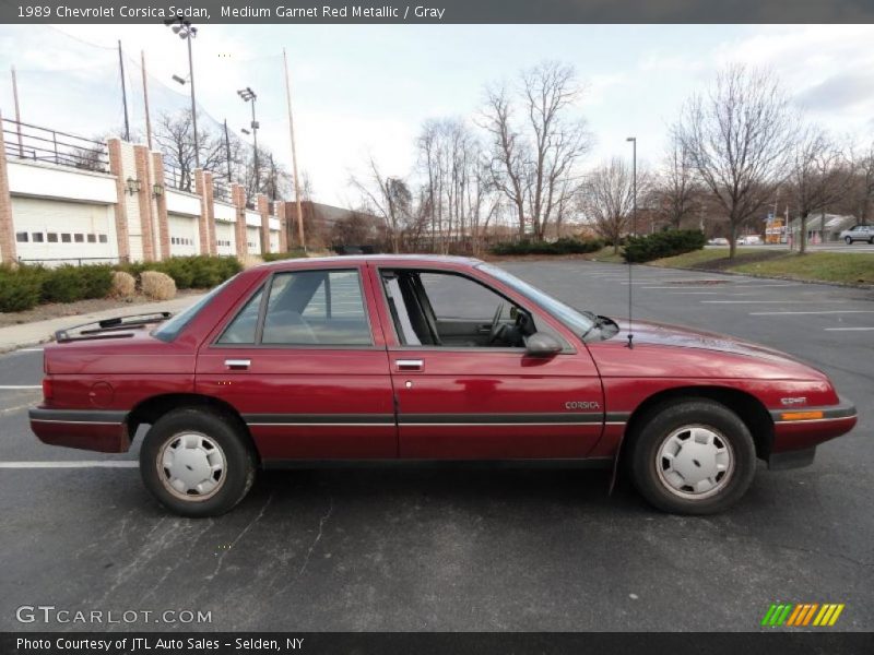 Medium Garnet Red Metallic / Gray 1989 Chevrolet Corsica Sedan