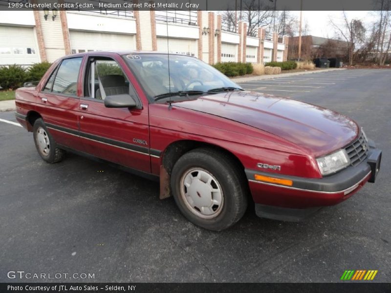 Medium Garnet Red Metallic / Gray 1989 Chevrolet Corsica Sedan