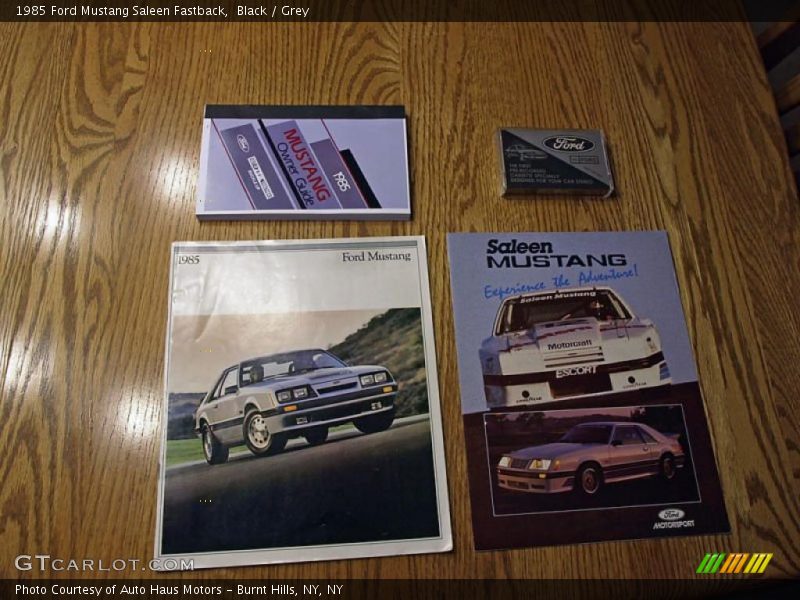 Info Tag of 1985 Mustang Saleen Fastback