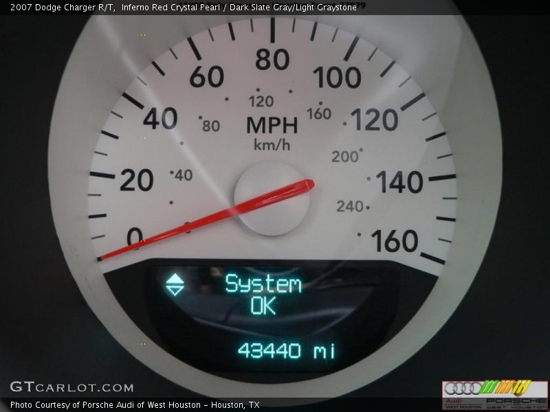 Inferno Red Crystal Pearl / Dark Slate Gray/Light Graystone 2007 Dodge Charger R/T