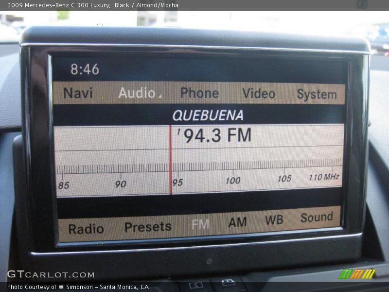 Black / Almond/Mocha 2009 Mercedes-Benz C 300 Luxury