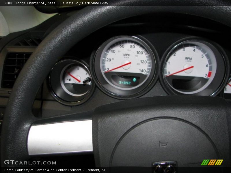 Steel Blue Metallic / Dark Slate Gray 2008 Dodge Charger SE