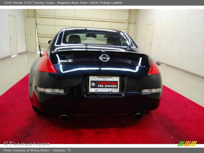 Magnetic Black Pearl / Burnt Orange Leather 2006 Nissan 350Z Touring Coupe