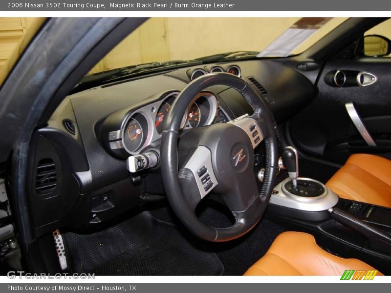 Magnetic Black Pearl / Burnt Orange Leather 2006 Nissan 350Z Touring Coupe